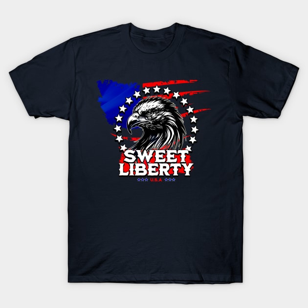 Sweet Liberty Eagle T-Shirt by 5 Points Designs